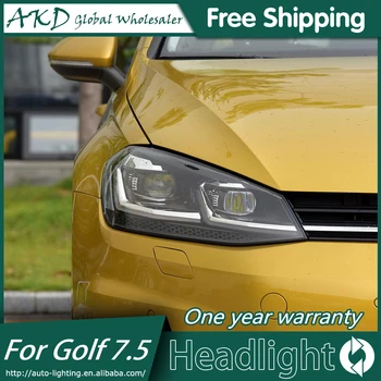 AKD Styling Auto Lampă de Cap pentru VW GOLF 7.5 2018-2020 MK7.5 Upgrade Faruri Golf 7 Faruri Faruri LED DRL Bi-Xenon Obiectiv