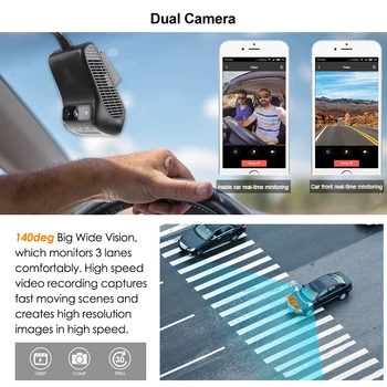 Smart Auto DVR 3G GPS Auto Tracker Dash Camera Tracker Vehicul Camera dubla Înregistrare Video Romote Monitor SOS Apel de Alarmă