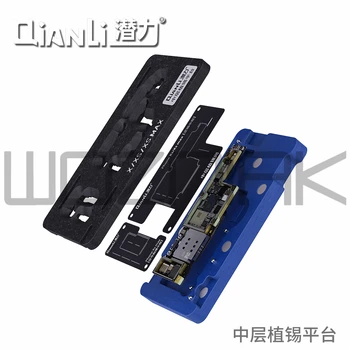 Qianli Stratul de Mijloc de Bord BGA Reballing Stencil Planta Tin Platformă pentru iPhone X XS XSMAX 11Motherboard Reparații Reballing Stencil