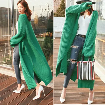 Moda Noua 2019 Toamna Iarna Pulovere pentru Femei coreeană Stil Minimalist Solid mai Multe Culori Casual Cardigan Lung Topuri