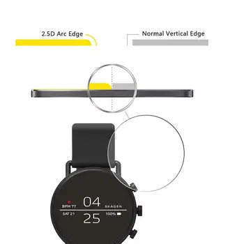 3Pcs Temperat Pahar Ecran Protector pentru Skagen Falster 2 Smartwatch Călită Ecran Protector de Acoperire Garda 9H 2.5 D HD