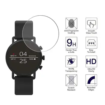 3Pcs Temperat Pahar Ecran Protector pentru Skagen Falster 2 Smartwatch Călită Ecran Protector de Acoperire Garda 9H 2.5 D HD