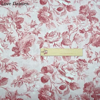 Bumbac diagonal ÎNTUNERIC ALBASTRU MARO roz galben floare trandafir floral tesatura pentru lenjerie de pat fata rochie de îmbrăcăminte mozaic decor Acasă