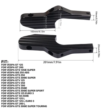 Pentru Vespa GT GTS GTV 60 125 150 200 250 300 300iePassenger Foot Peg Extensii Extins Footpegs