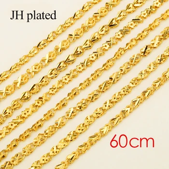 JHplated 60cm/8 Stil Etiopian Coliere pentru Femei de Culoare de Aur Africa de Bijuterii Eritreea Lanț