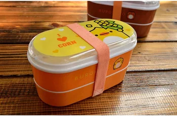 De înaltă Calitate, Desene animate Sănătos Plastic Cutie Bento,Portabil 600ml masa de Prânz Cutii Bento Container pentru Alimente Veselă Tacâmuri Lunchbox