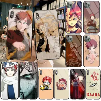 Naruto Gaara DIY Pictat Bling Caz Telefon din Sticla Temperata Pentru iPhone 11 XR Pro XS MAX 8 X 7 6S 6 Plus SE 2020 caz