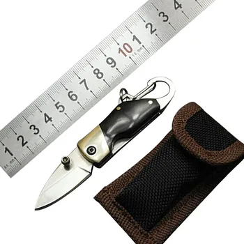 Mini briceag din Otel Inoxidabil cu carabină agățat catarama excursie pe jos în aer liber Tabără Supraviețui kit portabil de Buzunar instrument