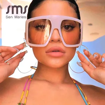 Moda Supradimensionat ochelari de Soare Femei de Culoare Roz de Lux de Brand Versatil Pătrat Ochelari de Soare Barbati de sex Feminin de Ochelari de Epocă Gafas de sol
