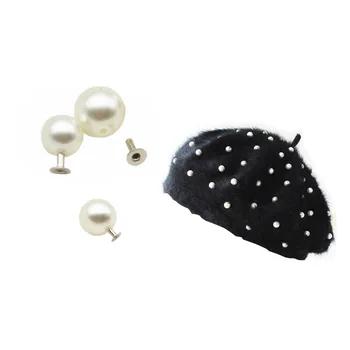 200PC 6MM Imitație Pearl Nituri DIY Accesorii de Îmbrăcăminte Perla Nit Piroane Pentru Pălărie de Pânză de Sac Meserii Decor Nituri și Perle