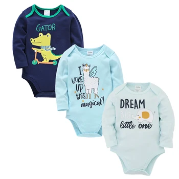 2021 Unisex Baby Body Imprimare Rece Bumbac Maneca Lunga de Toamna Primavara Alpaca Fată Băiat Haine ropa bebe Salopeta Copil