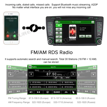 O-Sigur de 7 Inch 2 Din Masina Multimedia Radio, DVD player Stereo de Navigare GPS Pentru SKODA Octavia Fabia, Yeti 2009-2013 BT RDS DAB+ SWC