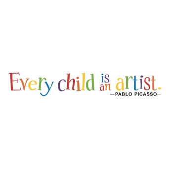 Fiecare Copil Este Un Artist Camera Copii Autocolante De Perete Decalcomanii De Perete De Vinil Detașabil Arta Picturi Murale Auto-Adeziv Tapet Decor Acasă Q40