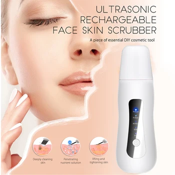 5 In 1 Profesional Cu Ultrasunete Facial Skin Scrubber Ion Adânc Curățarea Feței Peeling Spatula Reîncărcabilă De Frumusete De Îngrijire A Pielii Dispozitiv