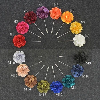10 buc/lot de 16 de Culori Mens Rever flori pin, Garoafa Boutonniere Nunta Broșe, Costum pentru Bărbați Accesorii, Mire, Cadou Cavaler de onoare