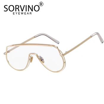 SORVINO de Lux de Designer Futurist Supradimensionate Pilot ochelari de Soare Barbati Femei 2019 90 Vizorul Scut Oglindă Ochelari de Soare Nuante SP184