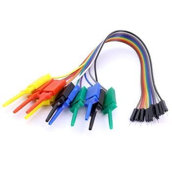 1set 25cm Lungime 10PIN de Înaltă Eficiență Analizor Logic Cablu de Prindere Sonda de Test Clip Cârlig Linie Kit 5 Culori se Amestecă