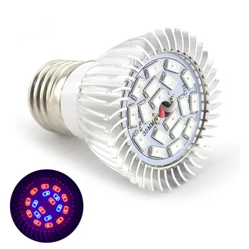 Full Spectrum 18 LED-28 LED E27 Crească Becuri Roșu Albastru UV Led-uri IR Creștere Lampa Pentru Hydroponics Flori Plante de Legume