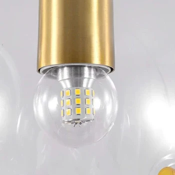 LED E27 Postmodern Bule de Sticlă Aur, Argint Designer de Iluminat Candelabru. luciu de Suspendare a corpului de Iluminat Lampadare Pentru Sufragerie