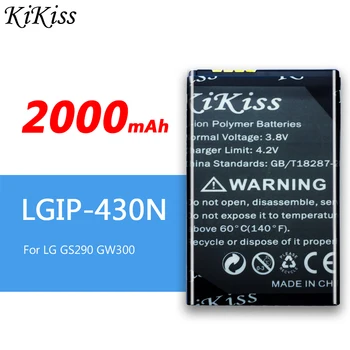 LGIP-430N 2000mAh Telefon Replacemeny Baterie Pentru LG Cookie Fresh GS290 GW300 LX290 LX370 LX370 LGIP-430N LGIP MT375 GM360 430N