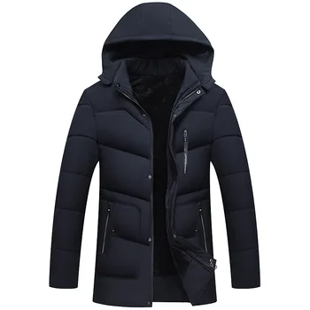 Moda Barbati jacheta haina de iarnă de sex masculin catifea termică haine parka bărbați în aer liber în jos hanorac slim casual, jachete paltoane windproof