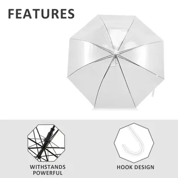 Windproof Moda Transparent Clar Automată Umbrelă Umbrelă De Soare Pentru Petrecerea De Nunta Favoarea Stand Interior Ploaie Protejarea