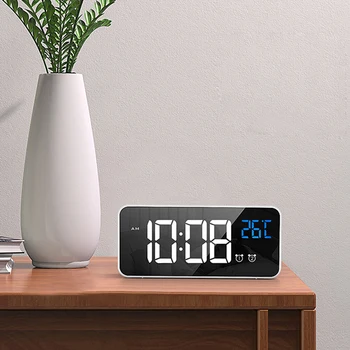 LED Digital Ceas cu Alarmă Ceas pentru Dormitoare Masă Digital Amânare Electronice USB Desktop Oglindă Ceasuri Home Decor de Masă
