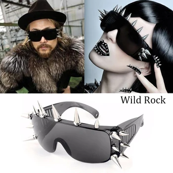 2020 Nou Nit Spike Decor Wild Rock SteamPunk bărbați/ochelari de Soare pentru femei de Moda se Răcească Etapă Bar Party Ochelari de Soare Oculos De Sol