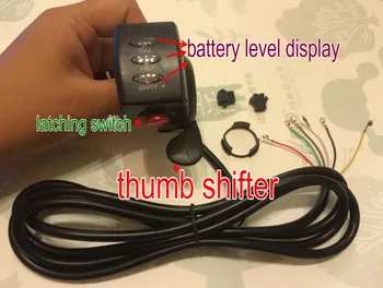 Deget/DEGET schimbator cu blocare comutator&indicator de nivel baterie 24v36v48v biciclete electrice, scutere MTB părți a clapetei de accelerație