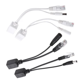 40pcs(20 perechi) POE cablu alb/negru POE splitter Power Over Ethernet PoE Splitter Cablu Adaptor Kit