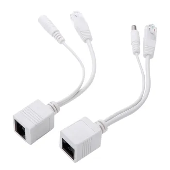 40pcs(20 perechi) POE cablu alb/negru POE splitter Power Over Ethernet PoE Splitter Cablu Adaptor Kit