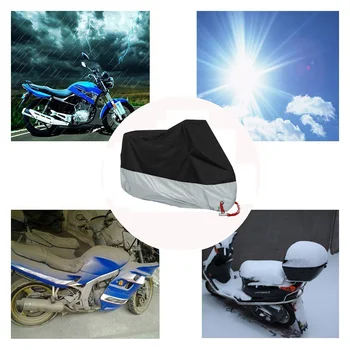L/XL/XXL/XXXL 190T Praf Motocicleta Acoperi în aer liber, UV rezistent la apa Pentru Crucișătoare Stradă Sport Biciclete de Protecție Motocicleta de Ploaie Praf