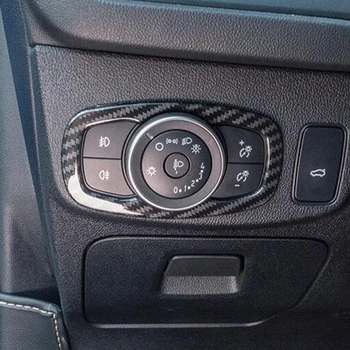 Pentru Ford Fiesta MK8 2017 2018 2019 2020 fibră de Carbon Auto Faruri Comutator de Reglare a Acoperi Tapiterie Auto accesorii Styling