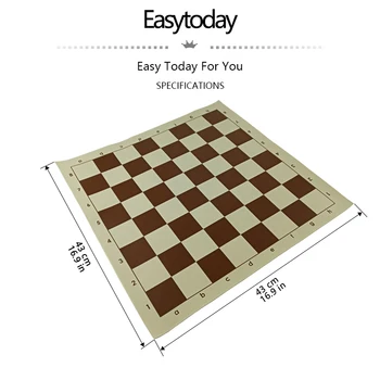 Easytoday Tabla De Șah Jocuri Piele Sintetica Sah Accesorii De O Parte De Șah Standard Internațional De Șah Bord