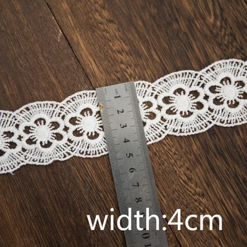 Fadesen tesatura dantelă albă în 2020 new sosire 5yards dantelă panglică 4cm larg pentru accesorii de cusut graments diy manual dantelă asieta