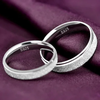 DOTEFFIL DIY Personaliza Numele 925 Sterling Silver Mat Inel Pentru Iubitorii de Femeie Bărbat Nunta Petrecere de Logodnă Moda Bijuterii Farmec