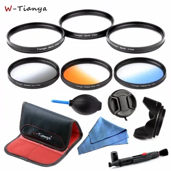 WTIANYA Star filter 4 6 8 linia+a Absolvit Culoare Filtru+parasolar+capac+husa caz+Lens pen+stofa+Blower pentru NIKON CANON SONY Lens