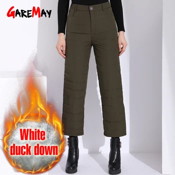 Femei Pantaloni Codrin Talie Mare Gros De Iarna Cald Rață Jos Pantaloni Largi Picior Pantaloni Largi Pentru Femei Negru Pantaloon Femeie Pantaloni Plus Dimensiune Nouă