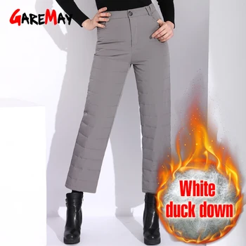 Femei Pantaloni Codrin Talie Mare Gros De Iarna Cald Rață Jos Pantaloni Largi Picior Pantaloni Largi Pentru Femei Negru Pantaloon Femeie Pantaloni Plus Dimensiune Nouă