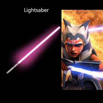 Sabia Star Wars, Darth Vader, Ahsoka Tano Rey Luke Mace Windu Sabie Cu Laser Sunet Luminos Cosplay Jucarii Cadou De Crăciun
