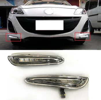 1set LED Lumini de Zi DRL Caz pentru Mazda 3 Axela 2012-2013 LED Bara Fata Alb+Galben de Ceață Lampă Auto Accesorii