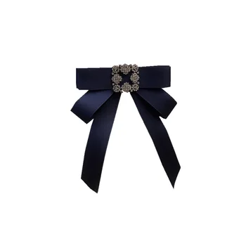 Moda coreeană Panglică Papion Broșă de Cristal Bowknot Pin Rever Cămașă Rochie Broșe Bijuterii de Lux Cadouri pentru Femei Accesorii