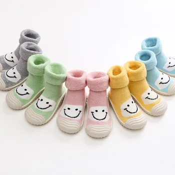Toamna și Iarna Nou Prosop de Îngroșare pentru Copii Șosete Podea Baby Toddler Pantofi de Cauciuc Unic Desene animate Ciorapi