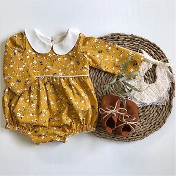 0-18M Nou-născut Copii Baby Girl Florale de Îmbrăcăminte din Bumbac cu Maneca lunga Body Elegant Drăguț Sunsuit Prințesa Nou-născuți Haine