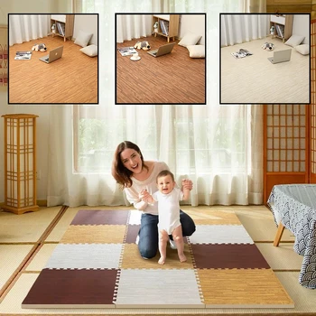 Puzzle din lemn Saltea Spuma 30*30*1cm Baby Play Mat Despicare Dormitor Podea Moale Centralizare Copii Covor Camera de zi sala de Sport Plin Covor