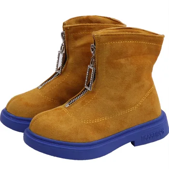 Cizme de Zapada copii Nou Colorate Cizme de Iarna 2019 Elevii de Pantofi, cu Fermoar Frontal pentru Băieți și Fete Pantofi