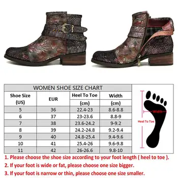 SOCOFY Snake Print Cizme Femei Relief Împletit Cataramă de Metal cu Fermoar din Piele Glezna Cizme Pantofi Femei Pantofi Elegante