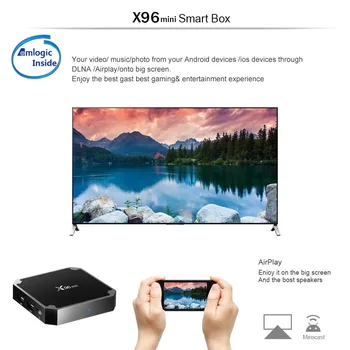 10buc X96mini Smart TV BOX X96 Mini Android 7.1 Amlogic S905W 2.4 G WiFi Set top box