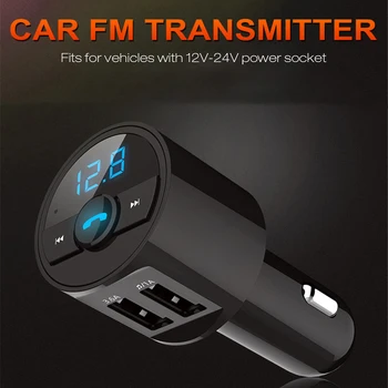 Auto FM Transmitter Multifunctional MP3 Player cu Dual USB Port de Încărcare Wireless BT Built-in Microfon Masina Accessaries Piese