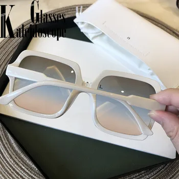 Epocă Pătrat ochelari de Soare Femei Barbati Brand de Lux Designer de Ochelari de Soare Nuante Doamnelor Supradimensionat Ochelari Maro Negru Ochelari de protectie UV400
